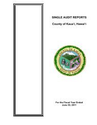 Single Audit Report FY ended June 30, 2011 - Kauai County