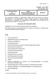 TRGS 524 - Bundesanstalt für Arbeitsschutz und Arbeitsmedizin