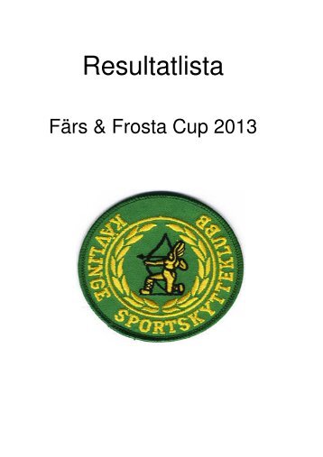 FÃ¤rs & Frosta Cup 2013