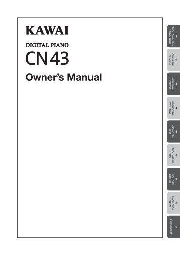 Kawai CN43 Owner's Manual (English, version 4)