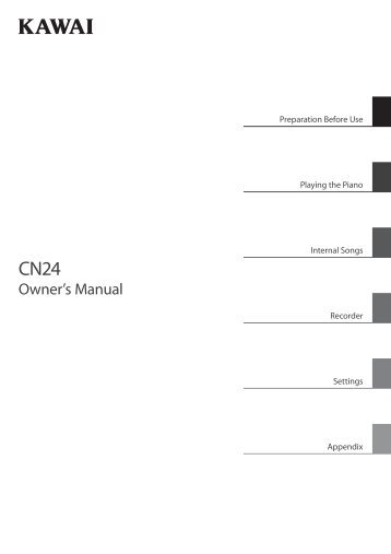 Kawai CN24 Owner's Manual (English) R102