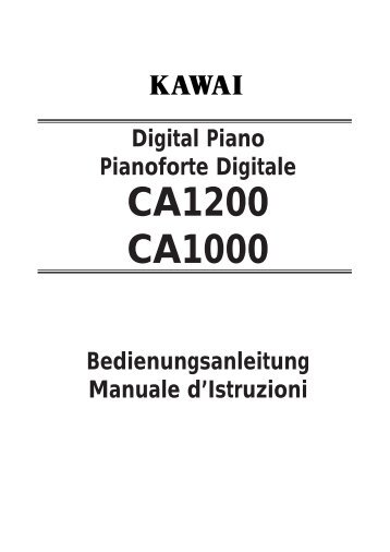 Bedienungsanleitung als PDF Datei - Kawai