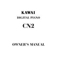 Digital Piano - Kawai Technical Support