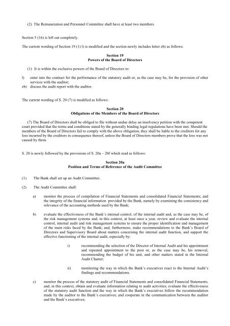 Draft Resolution of AGM - Komerční banka