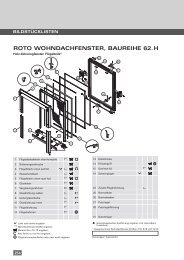 oder Bildstückliste Roto Fenster Baureihe 62. H - Diller Gmbh