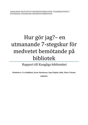 Slutrapport - Kungliga biblioteket