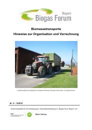 Biomassetransporte Hinweise zur Organisation und Verrechnung