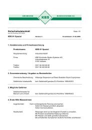 KBS-91 Spezial - KBS Kirchhofer-Bodensysteme AG