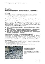 Anforderungen an BetonbelÃ¤ge im Aussenbereich