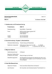 KBS-92 Sicherheits-Datenblatt - KBS Kirchhofer-Bodensysteme AG