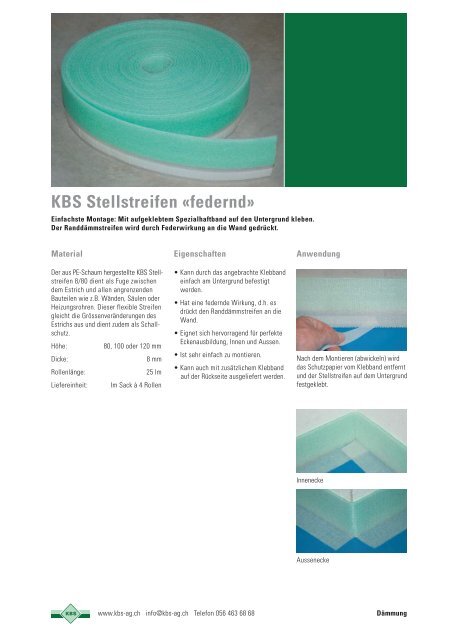 KBS Stellstreifen Â«federndÂ»