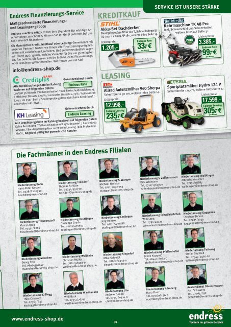 Endress Garten-/Forstgeräte Katalog 2014