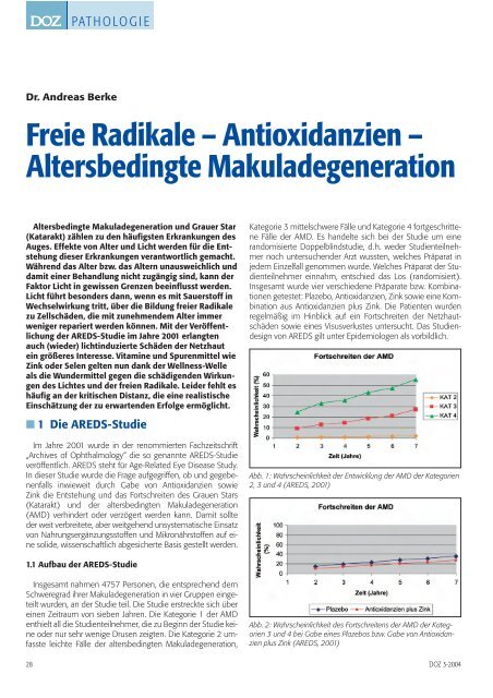 Freie Radikale - Antioxidanzien - Altersbedingte Makuladegeneration