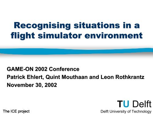 Presentation PDF - Knowledge Based Systems Group - TU Delft