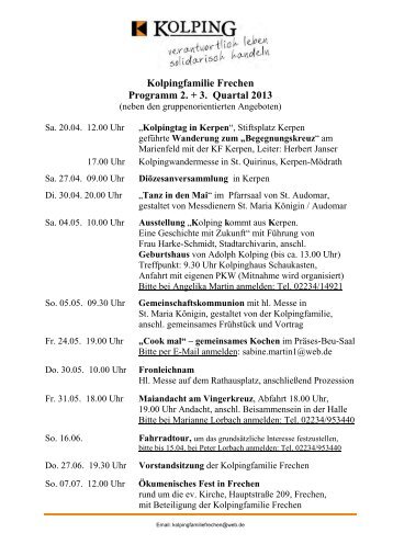 Programm 2. / 3. Quartal 2013 - Kolping-Bildungswerk ...