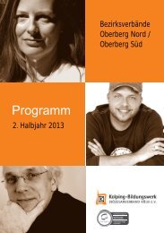 Programm 2. Halbjahr 2013 - Kolping-Bildungswerk ...