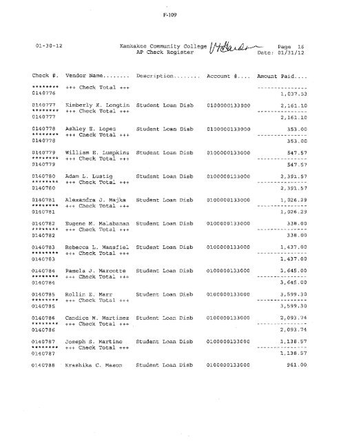 2012-02-13-Financials - Kankakee Community College