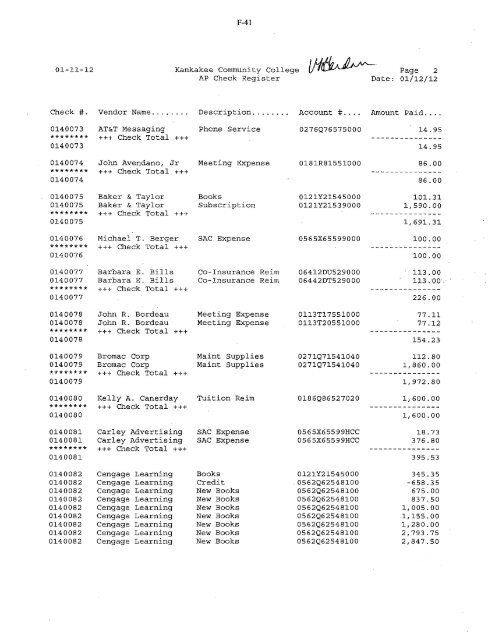 2012-02-13-Financials - Kankakee Community College