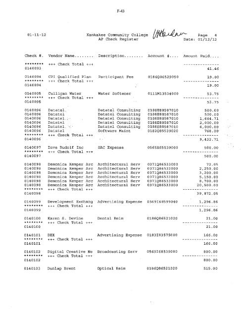 2012-02-13-Financials - Kankakee Community College