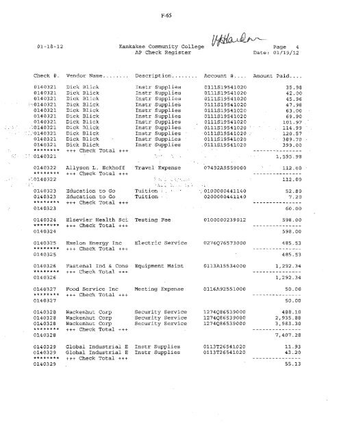 2012-02-13-Financials - Kankakee Community College