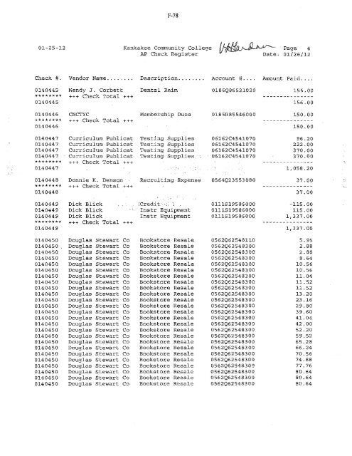 2012-02-13-Financials - Kankakee Community College