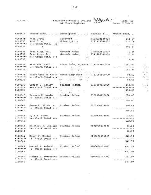 2012-02-13-Financials - Kankakee Community College