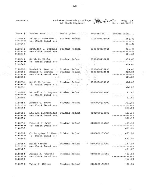 2012-02-13-Financials - Kankakee Community College