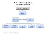 KCC organization chart - Kankakee Community College