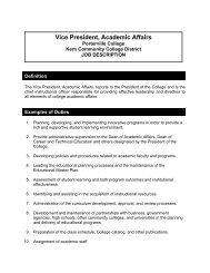 Vice President, Academic Affairs - Kern Community College District