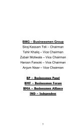 BMG â Businessmen Group Siraj Kassam Teli â Chairman Tahir ...