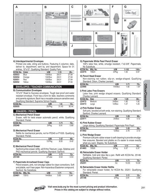 Office and Classroom Supplies - KCDA