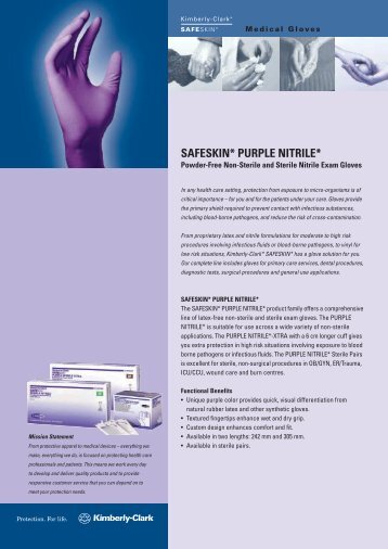 SAFESKIN* PURPLE NITRILE* - Kimberly-Clark Health Care