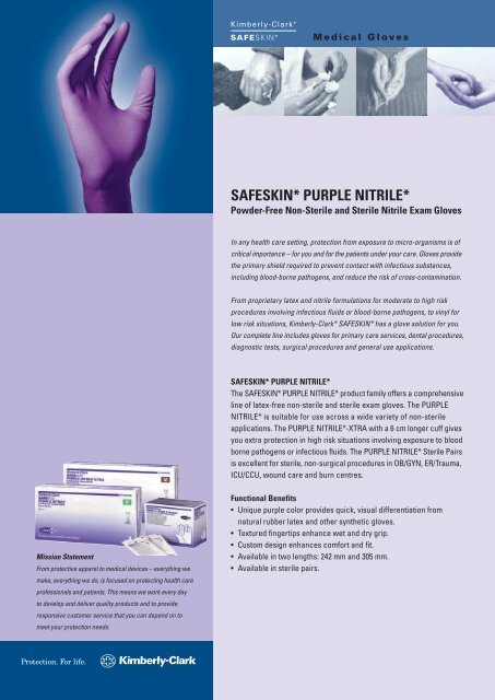 SAFESKIN* PURPLE NITRILE* - Kimberly-Clark Health Care