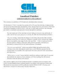 U.S. Aluminum Anodized Finishes Warranty - Crlaurence.com