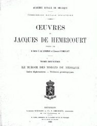 Oeuvres de Jacques de Hemricourt. Tome II. Le Miroir des nobles ...