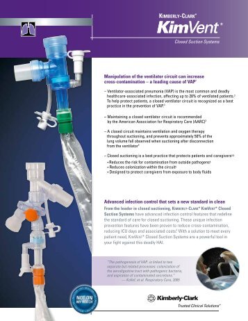 KIMVENT* Closed Suction Systems Brochure - Kimberly-Clark ...