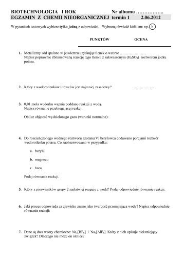 zobacz - Katedra Chemii Nieorganicznej