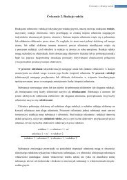 Ćwiczenie 2. Reakcje redoks - Katedra Chemii Nieorganicznej