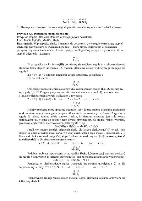 Stechiometria reakcji chemicznych