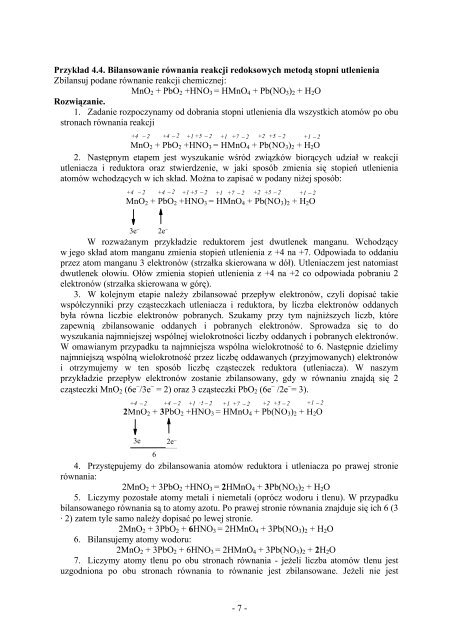 Stechiometria reakcji chemicznych