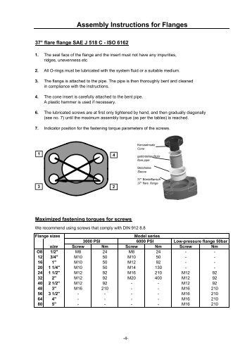 Assembly Instructions for Flanges