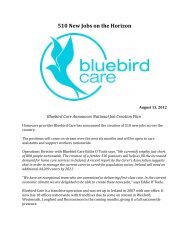 510 New Jobs on the Horizon - Bluebird Care