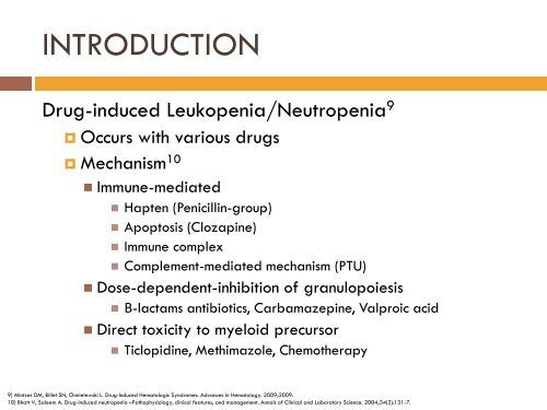 DRUG-INDUCED LEUKOPENIA