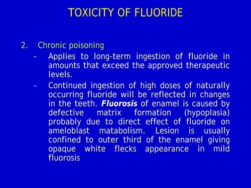 fluoride in dentistry - usm