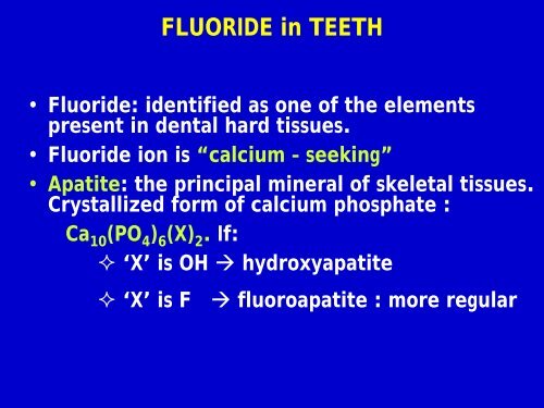 fluoride in dentistry - usm