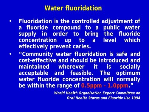 fluoride in dentistry - usm