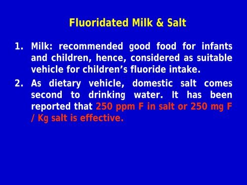 fluoride in dentistry - usm