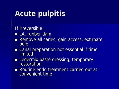 Endodontic Emergencies And Antibiotics