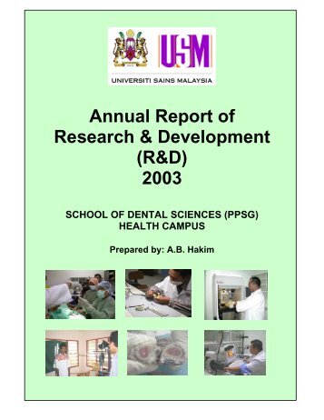 Annual Report of Research & Development (R&D) 2003