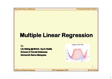 Multiple Linear Regression (1 per page) - PDF